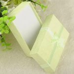 Schmuckkästchen mit Schleife, aus Papier, grün