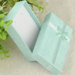 Schmuckkästchen mit Schleife, aus Papier, grün