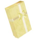 Schmuckkästchen mit Schleife, aus Papier, gelb