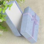 Schmuckkästchen mit Schleife, aus Papier, blau