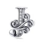  Silberner Buchstabe-J-Charm mit Zirkoniumkristall