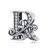  Silberner Buchstabe R-Charm mit Zirkoniumkristall