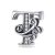  Silberner Buchstabe-T-Charm mit Zirkoniumkristall