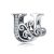  Silberner Buchstabe U-Charm mit Zirkoniumkristall