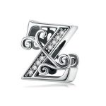  Silberner Buchstabe-Z-Charm mit Zirkoniumkristall