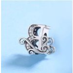  Silberner Buchstabe-B-Charm mit Zirkoniumkristall