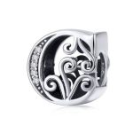  Silberner Buchstabe-C-Charm mit Zirkoniumkristall