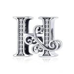  Silberner Buchstabe-H-Charm mit Zirkoniumkristall