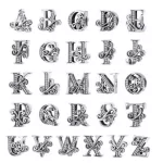  Silberner Buchstabe I-Charm mit Zirkoniumkristall