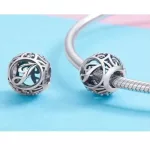  Silberner Buchstabe J mit Charm-Kristallen