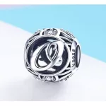  Silberner Buchstabe O mit Charm-Kristallen