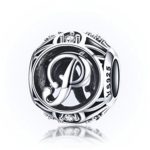  Silberner Buchstabe P mit Charm-Kristallen