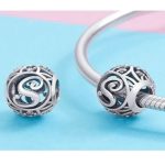  Silberner Buchstabe S mit Charm-Kristallen