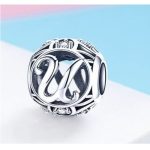  Silberner Buchstabe U mit Charm-Kristallen