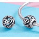  Silberner Buchstabe W mit Charm-Kristallen