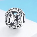  Silberner Buchstabe X mit Charm-Kristallen