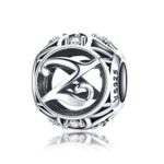  Silberner Buchstabe Z mit Charm-Kristallen