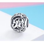  Silberner Buchstabe B mit Charm-Kristallen