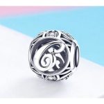  Silberner Buchstabe C mit Charm-Kristallen