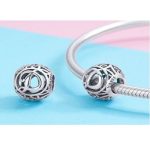  Silberner Buchstabe D mit Charm-Kristallen