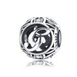  Silberner Buchstabe G mit Charm-Kristallen