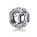  Silberner Buchstabe I mit Charm-Kristallen