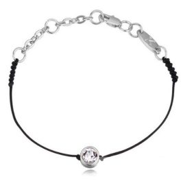    Kordelarmband, schwarzes Rhodium, verziert mit Swarovski-Kristallen