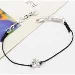  Kordelarmband, schwarzes Rhodium, verziert mit Swarovski-Kristallen