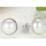 Silberohrringe mit Perleneinlage