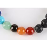  Chakra-Ausgleichsarmband mit Lavastein und Halbedelsteinen