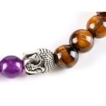  Meditationsarmband mit Buddhakopf und Tigerauge