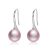 Silberohrringe mit Perlen, lila