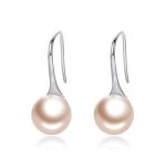 Silberohrringe mit Perlen, rosa
