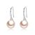 Silberohrringe mit Perlen, rosa