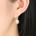 Silberohrringe mit Perlen, rosa