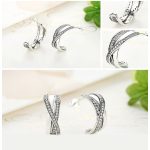 Gedrehte silberne Ohrringe