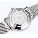 Damenarmbanduhr, flach, silberfarben