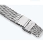 Damenarmbanduhr, flach, silberfarben