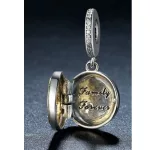  Silberner Lebensbaumanhänger mit Kristallen verziert