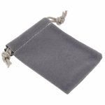 Schmuckbeutel, grau, 9x12 cm