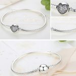 Silberarmband mit Herz, 17 cm