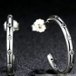 Silberne Ohrstecker mit Strasssteinen