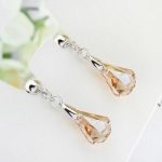 Schmuckset in Form eines Wassertropfens, verziert mit Swarovski-Kristallen, GSHA