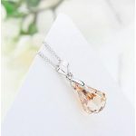 Schmuckset in Form eines Wassertropfens, verziert mit Swarovski-Kristallen, GSHA