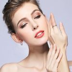 Silberring mit Zirkoniasteinen, Größe 9