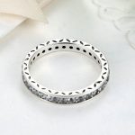 Silberring mit Zirkoniasteinen, Größe 7