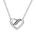 Silberne Halskette mit Strassherz