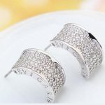  Halbrunde Ohrringe, Kristall