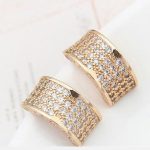 Halbrunde Ohrringe, Gold