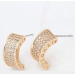 Halbrunde Ohrringe, Gold